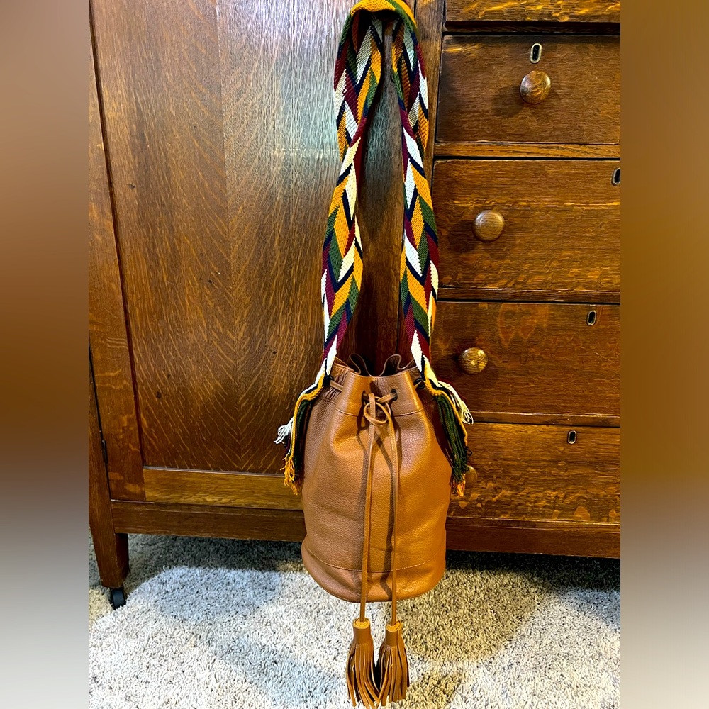 Fosterie handmade leather bucket bag